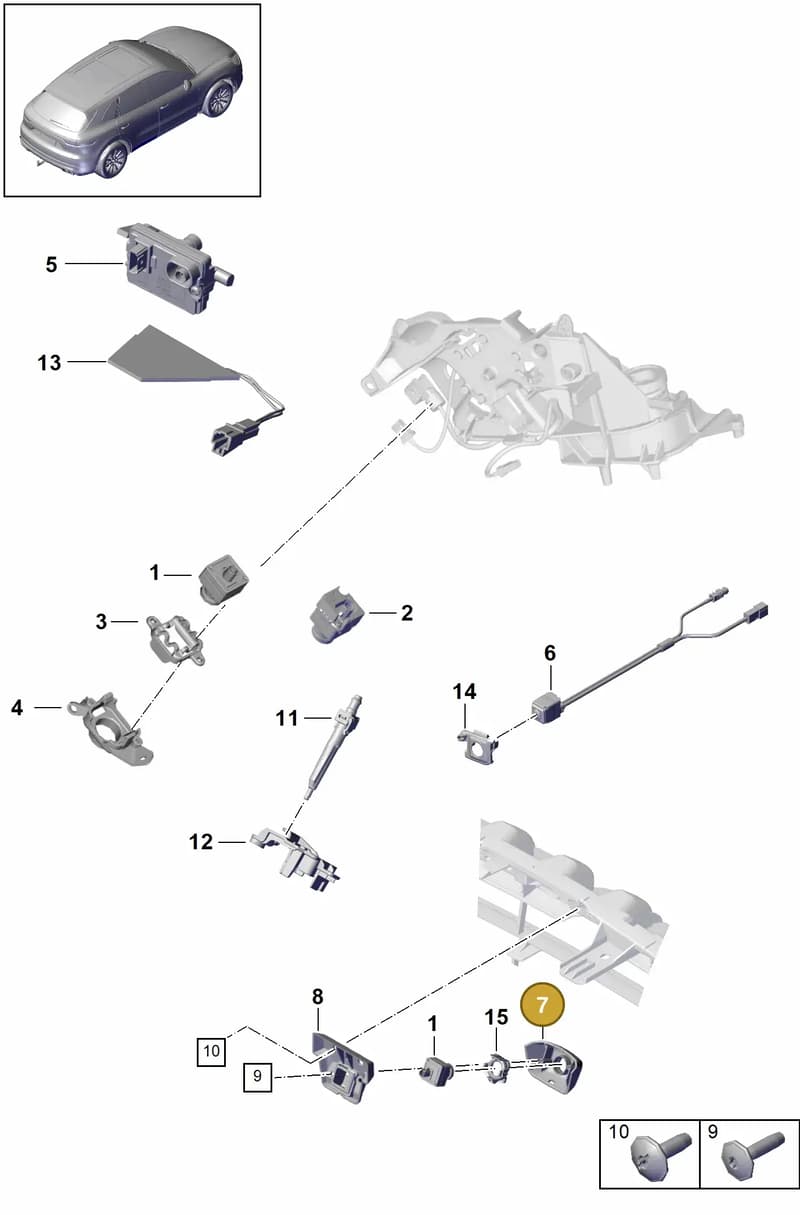 9Y0807644AOK1 — Porsche Cayenne (2017-2023) diagram p51911010, position 7