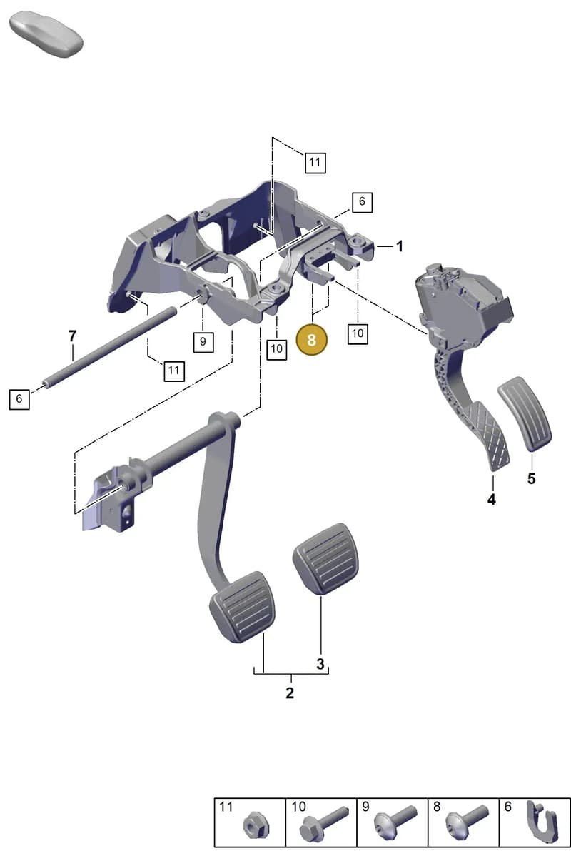 9Y0807649AOK1 — Porsche Cayenne (2017-2023) diagram p51000010, position 8