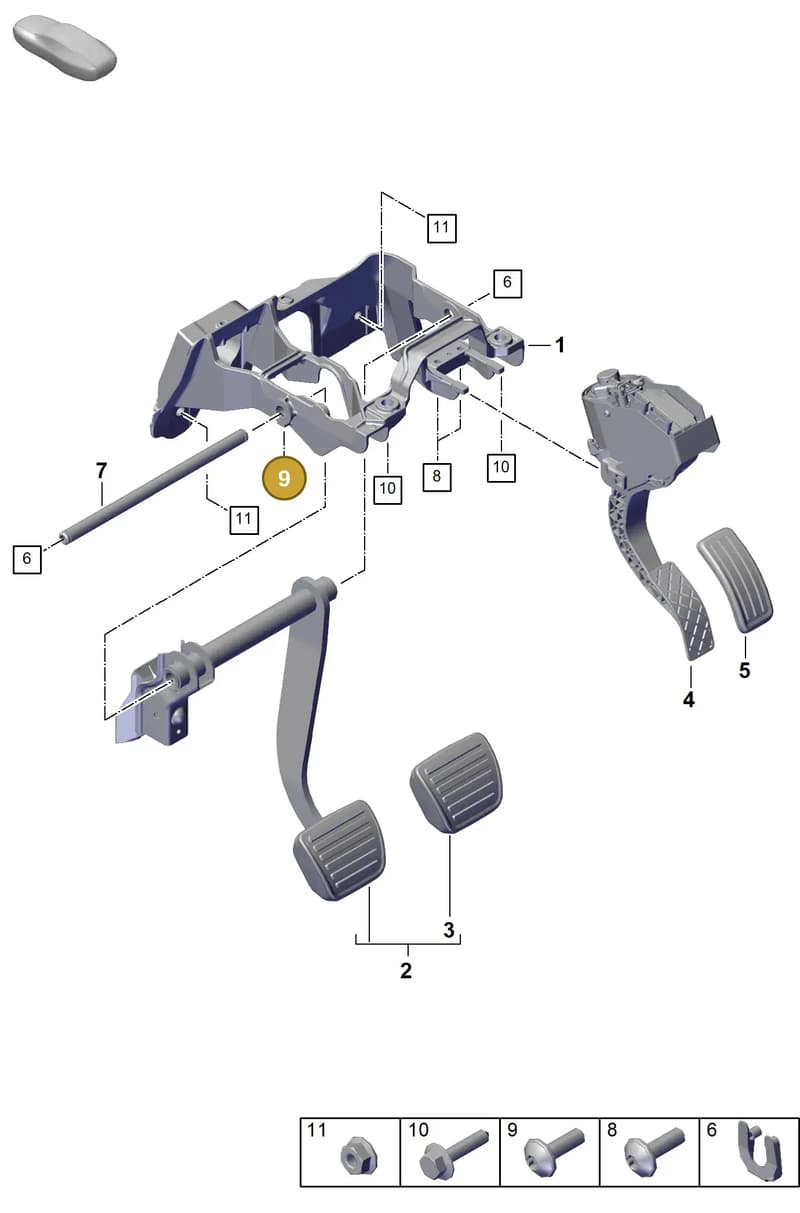 9Y0807649BOK1 — Porsche Cayenne (2017-2023) diagram p51000010, position 9