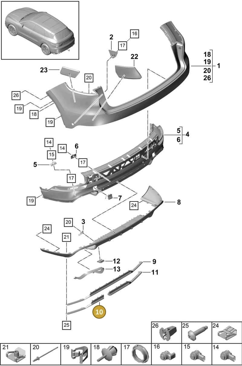 9Y0807649BOK1 — Porsche Cayenne (2017-2023) diagram p51802500, position 10