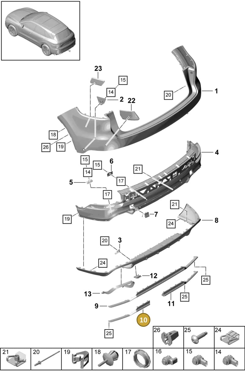 9Y0807649BOK1 — Porsche Cayenne (2017-2023) diagram p51802530, position 10