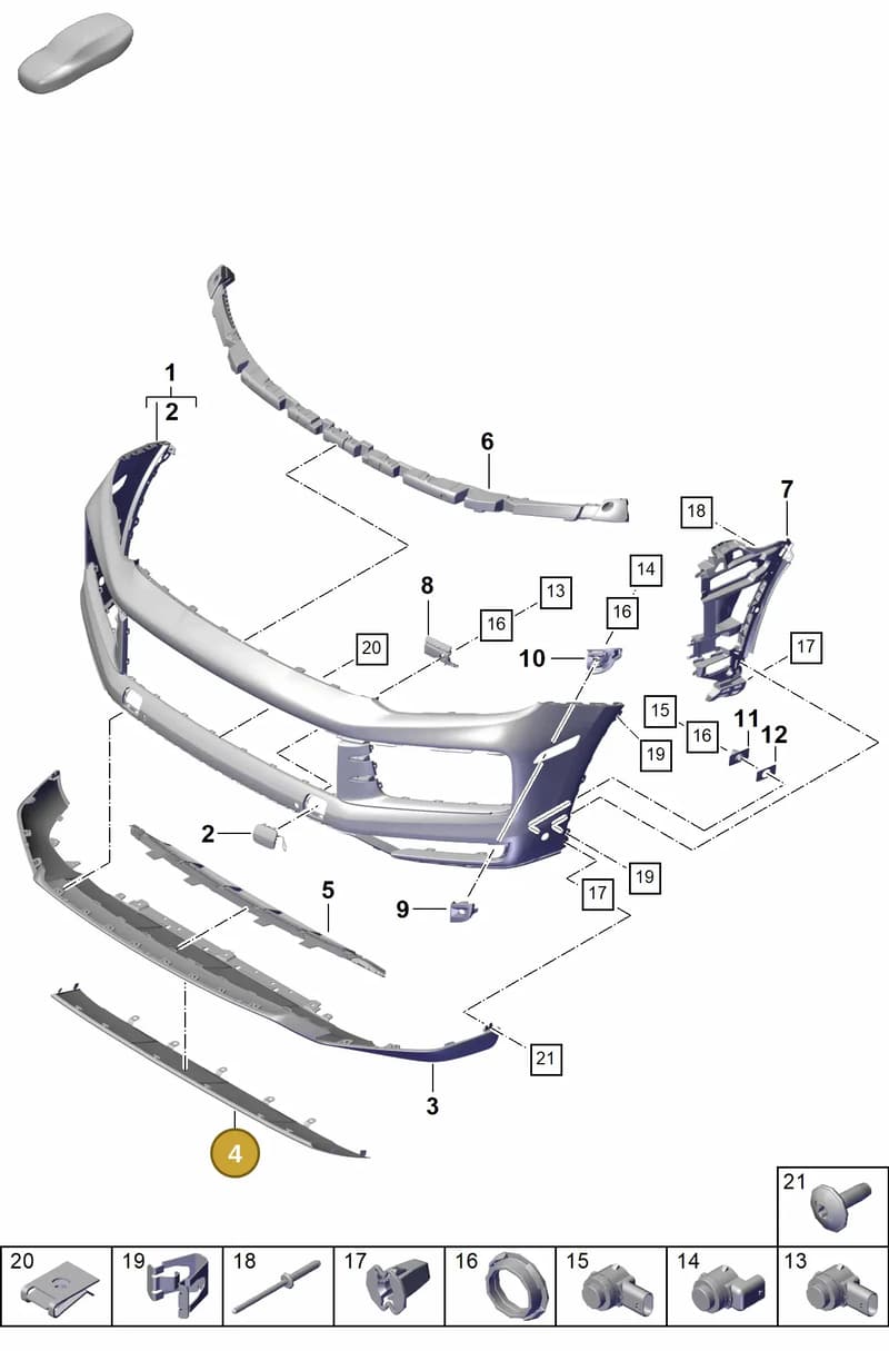 9Y0807676DOK1 — Porsche Cayenne Coupe (2023-2023) diagram p60802000, position 4