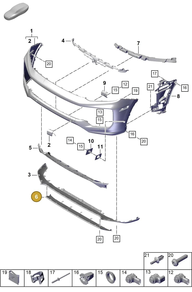 9Y0807686JO3G — Porsche Cayenne Coupe (2023-2023) diagram p60802040, position 6