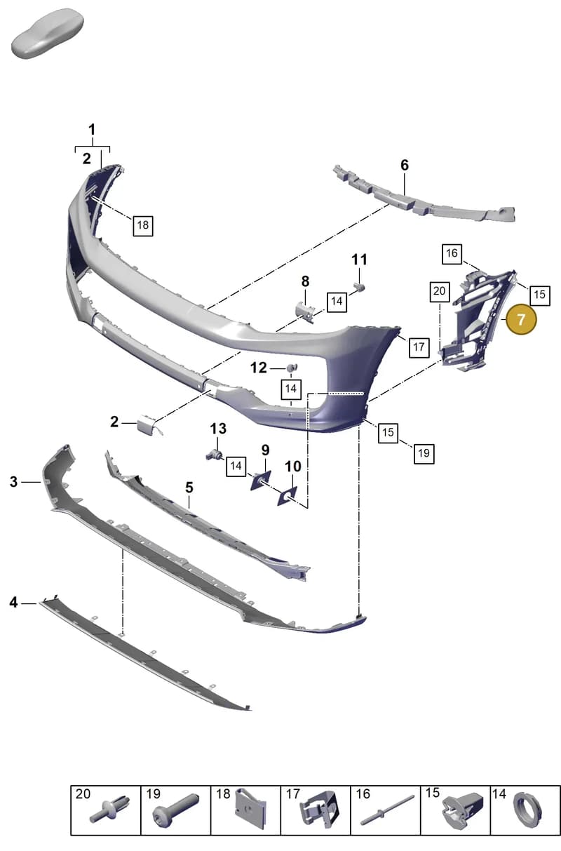 9Y0807795G041 — Porsche Cayenne Coupe (2023-2023) diagram p60802010, position 7