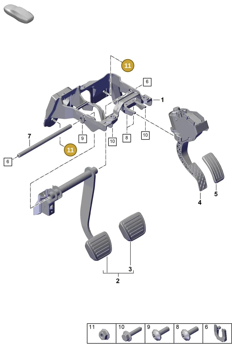 9Y0807833BG2X — Porsche Cayenne (2017-2023) diagram p51000010, position 11