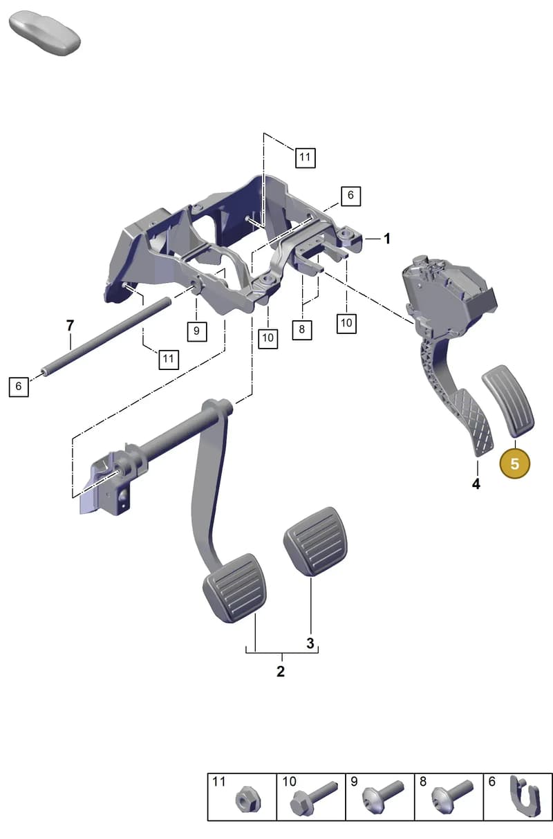 9Y0807834NO3G — Porsche Cayenne (2017-2023) diagram p51000010, position 5