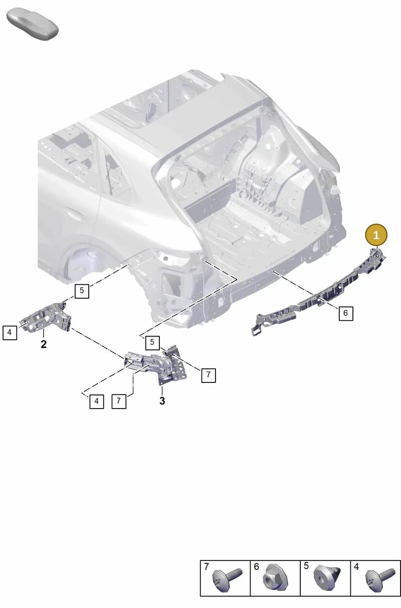 9Y0807863A — Porsche Cayenne Coupe (2023-2023) diagram p60802700, position 1