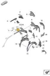 9Y0809485AY Porsche Seat Belt Guide