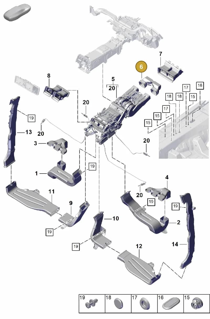 9Y0815215 — Porsche Cayenne Coupe (2023-2023) diagram p60814250, position 6