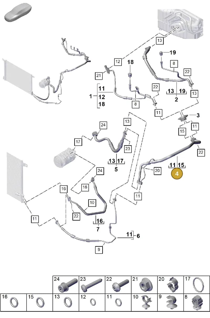 9Y0816738C — Porsche Cayenne Coupe (2023-2023) diagram p60814600, position 4