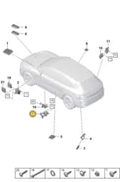 9Y0819541A Porsche Retainer for Control Units