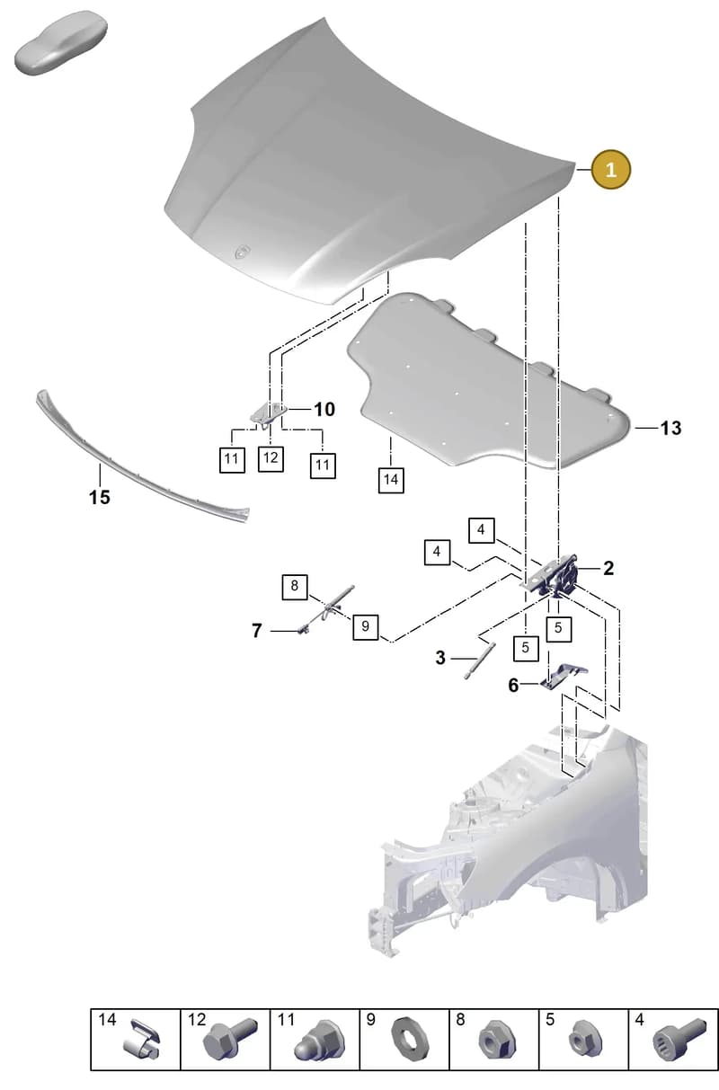 9Y0823031GYGRV — Porsche Cayenne Coupe (2023-2023) diagram p60803000, position 1