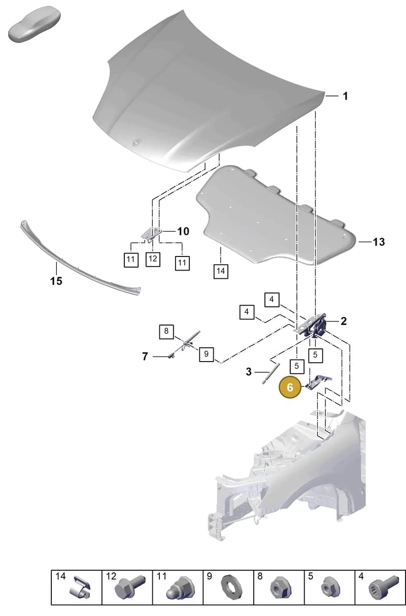 9Y0823188B — Porsche Cayenne Coupe (2023-2023) diagram p60803000, position 6