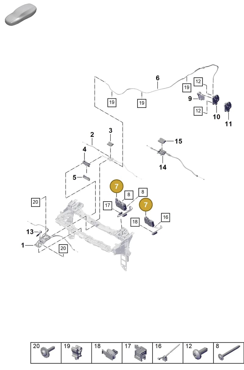 9Y0823509E — Porsche Cayenne Coupe (2023-2023) diagram p60803050, position 7