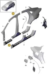 9Y0825317DOK1 Porsche Underbody Protection (Matt Black OK1)