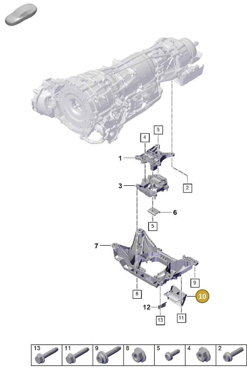 9Y0825370G — Porsche Cayenne Coupe (2023-2023) diagram p60306010, position 10