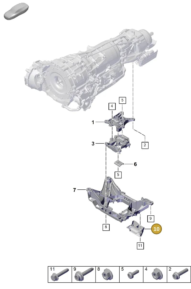 9Y0825370J — Porsche Cayenne Coupe (2023-2023) diagram p60306030, position 10