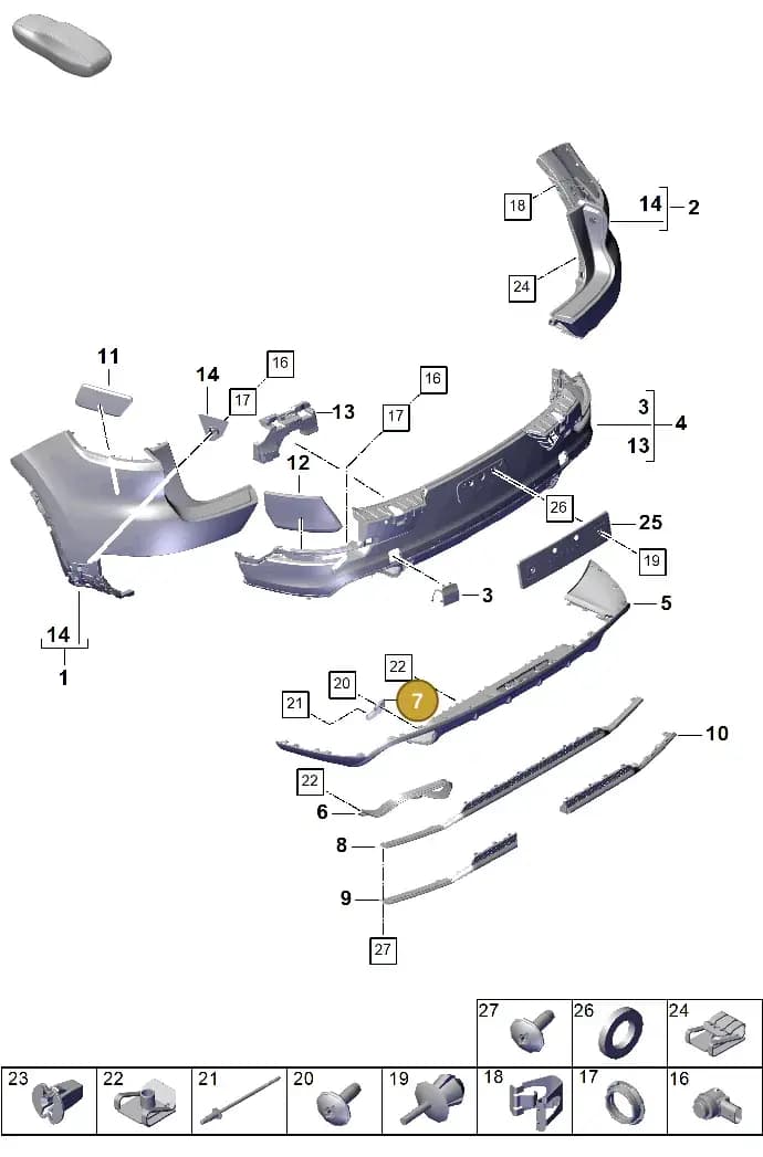 9Y0825715A — Porsche Cayenne Coupe (2023-2023) diagram p60802500, position 7