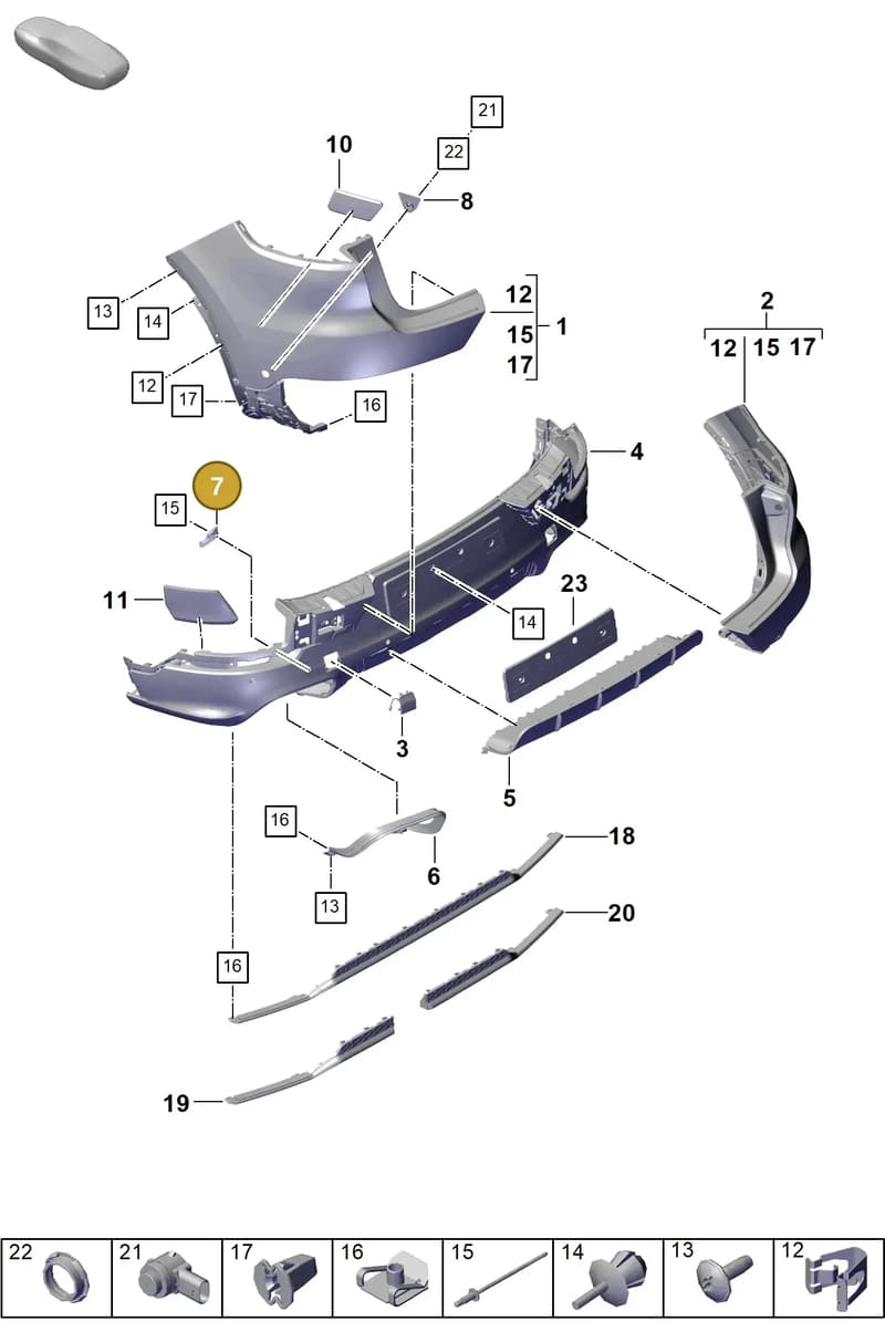 9Y0825716A — Porsche Cayenne Coupe (2023-2023) diagram p60802640, position 7