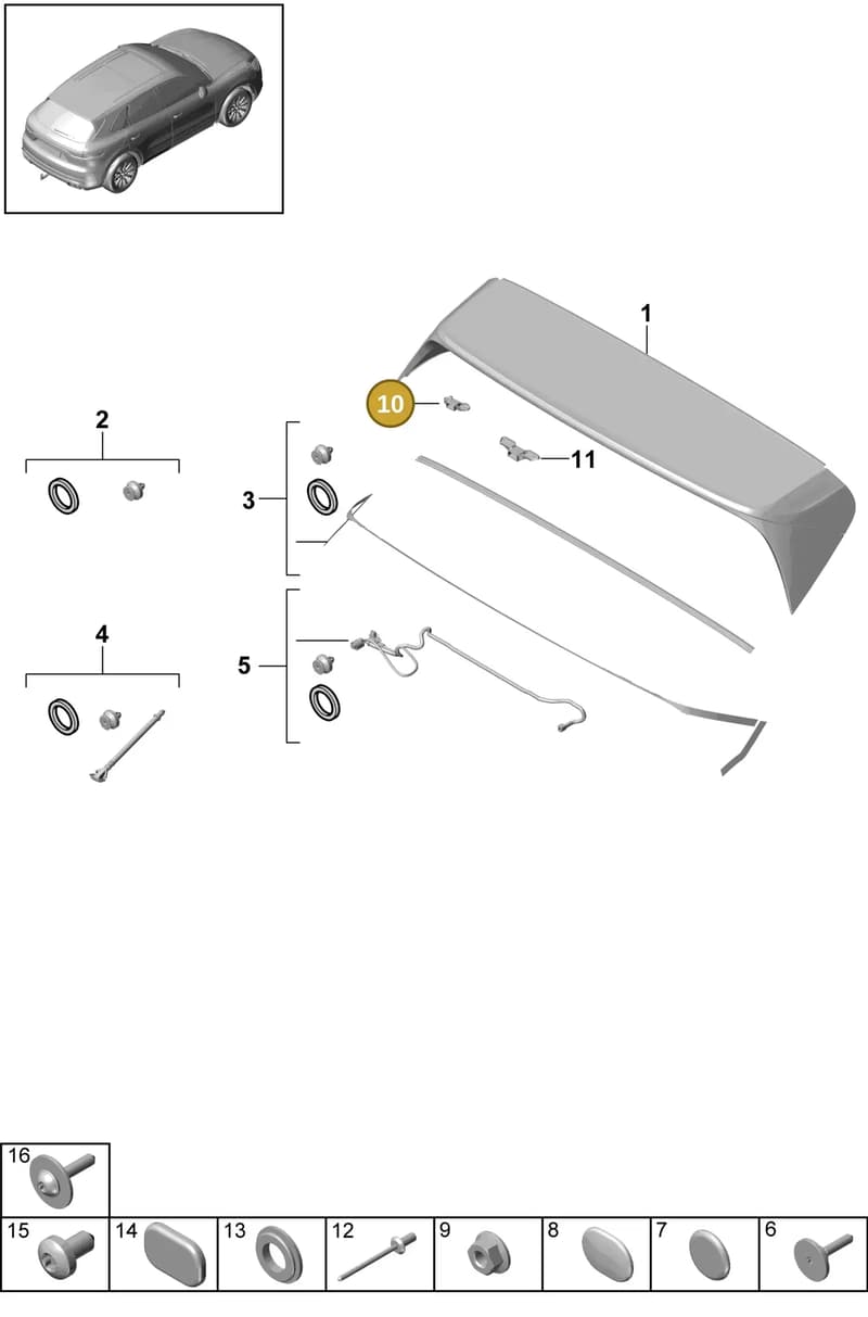 9Y0827067 — Porsche Cayenne (2017-2023) diagram p51803030, position 10