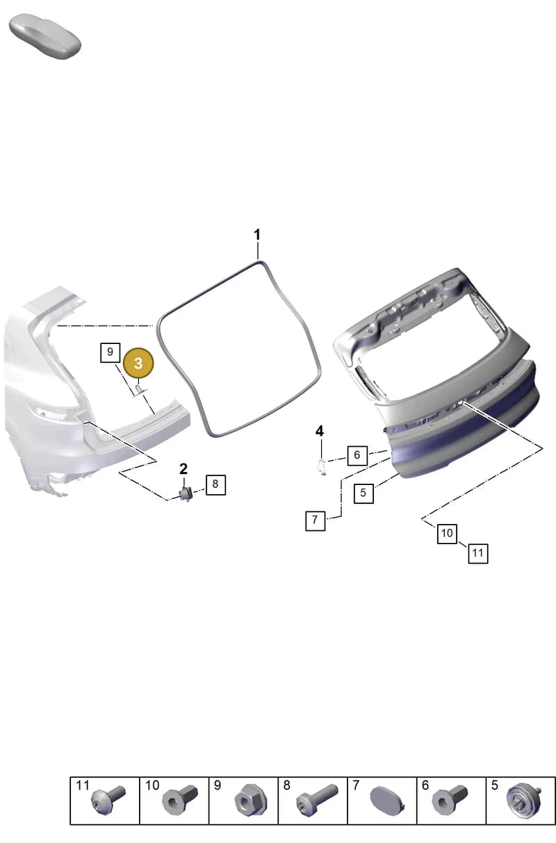 9Y0827517B — Porsche Cayenne Coupe (2023-2023) diagram p60803120, position 3