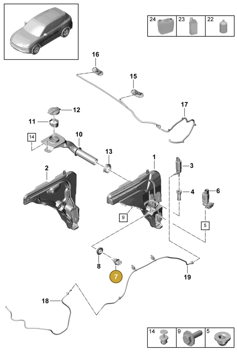 9Y0827861B — Porsche Cayenne (2017-2023) diagram p51904010, position 7