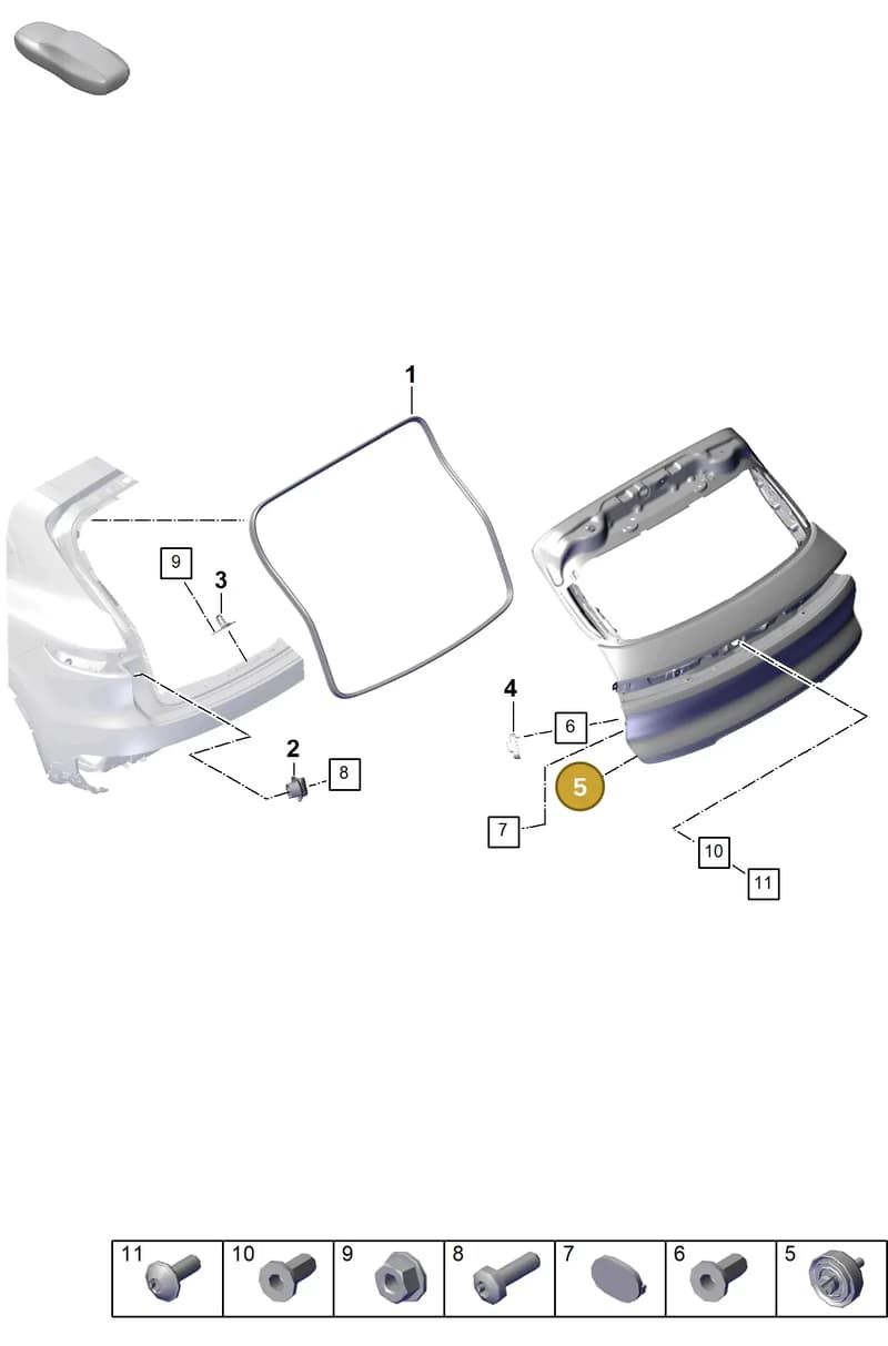 9Y0827951 — Porsche Cayenne Coupe (2023-2023) diagram p60803120, position 5
