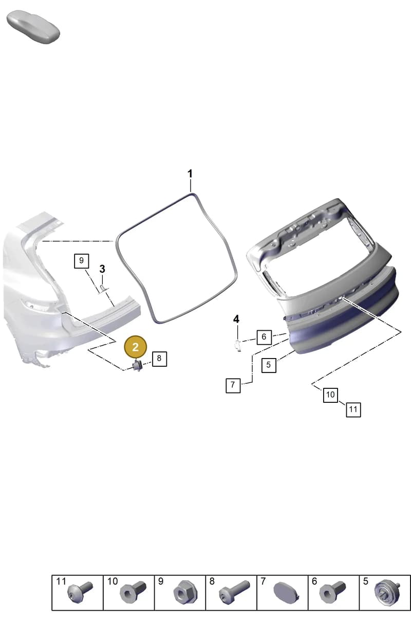 9Y0829733F — Porsche Cayenne Coupe (2023-2023) diagram p60803120, position 2