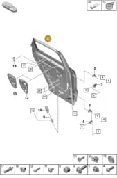 9Y0833052DYGRV Porsche Door Shell (Primed GRV)