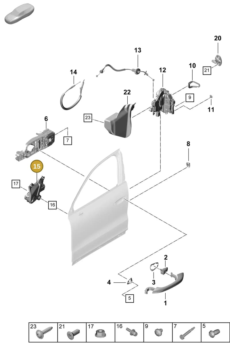 9Y0837004 — Porsche Cayenne Coupe (2023-2023) diagram p60804200, position 15
