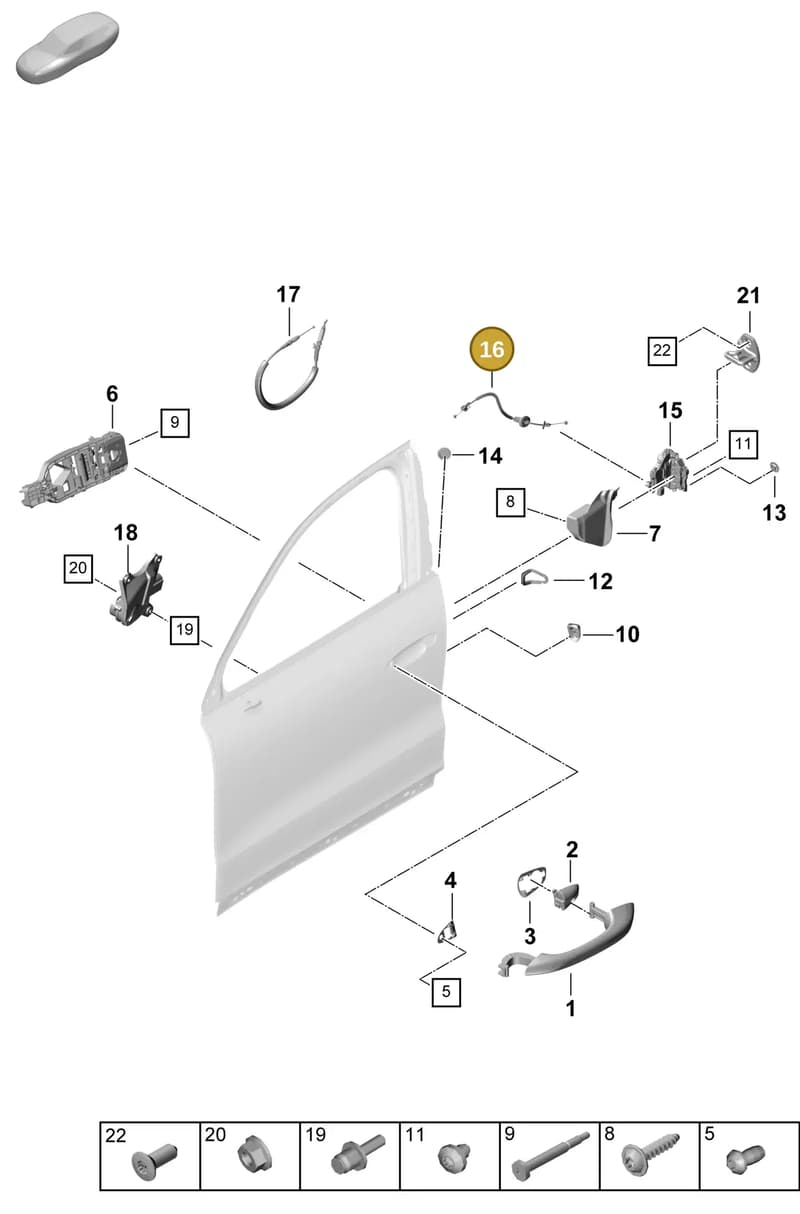9Y0837085 — Porsche Cayenne Coupe (2023-2023) diagram p60804225, position 16