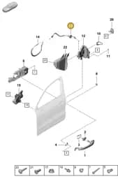 9Y0837085 Porsche Bowden Cable