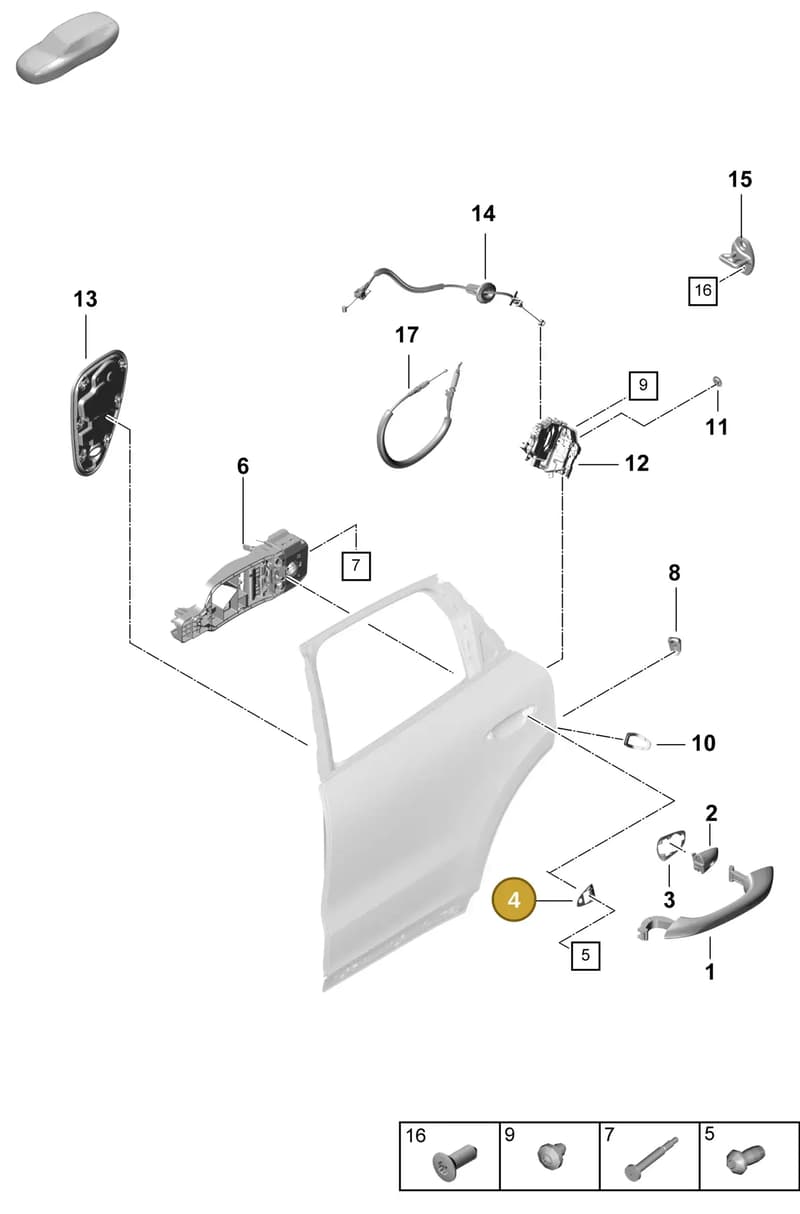 9Y0837209A — Porsche Cayenne Coupe (2023-2023) diagram p60804250, position 4