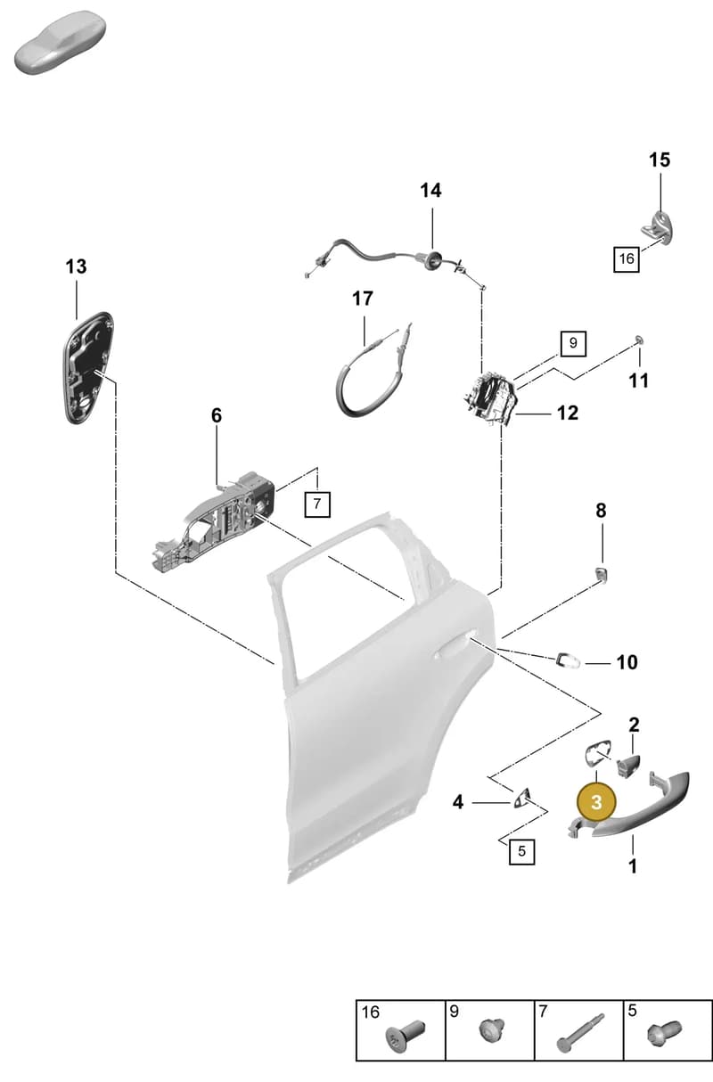 9Y0837277B — Porsche Cayenne Coupe (2023-2023) diagram p60804250, position 3