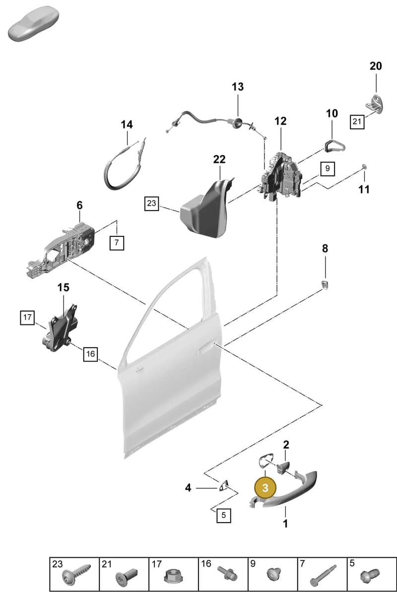 9Y0837278B — Porsche Cayenne Coupe (2023-2023) diagram p60804200, position 3