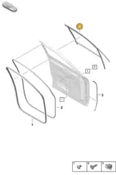 9Y0837431B Porsche Window Guide