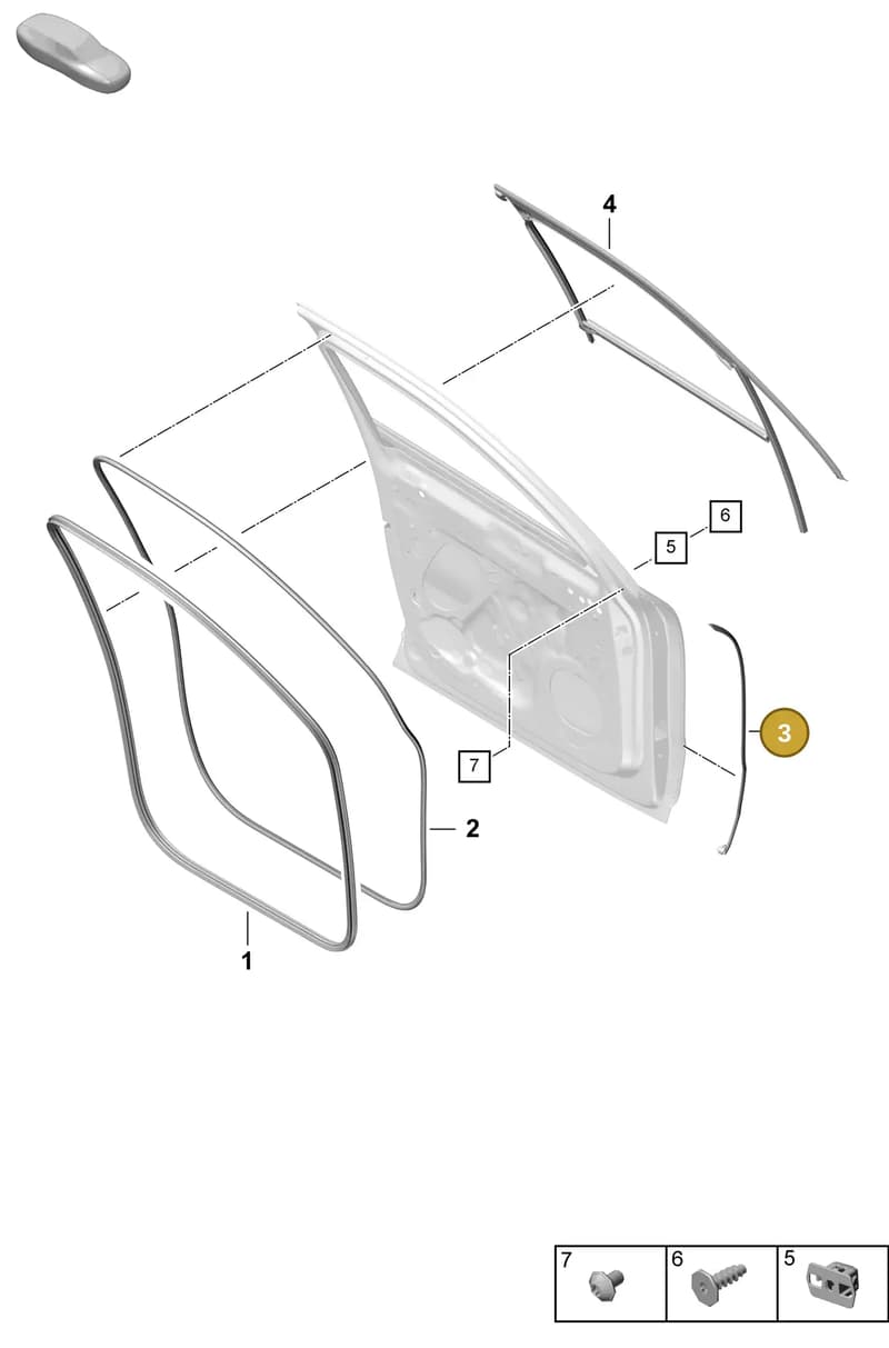 9Y0837718A — Porsche Cayenne Coupe (2023-2023) diagram p60804100, position 3