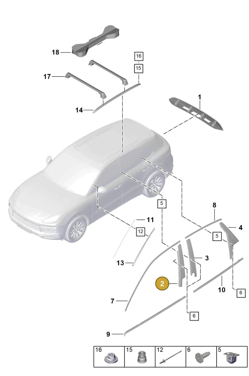 9Y0837901D — Porsche Cayenne (2017-2023) diagram p51810000, position 2