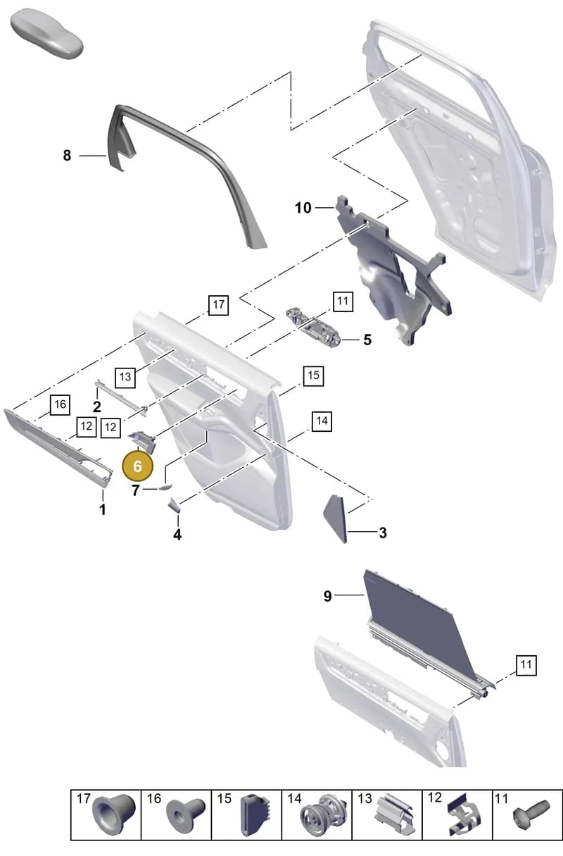 9Y0837973B5Q0 — Porsche Cayenne Coupe (2023-2023) diagram p60808990, position 6
