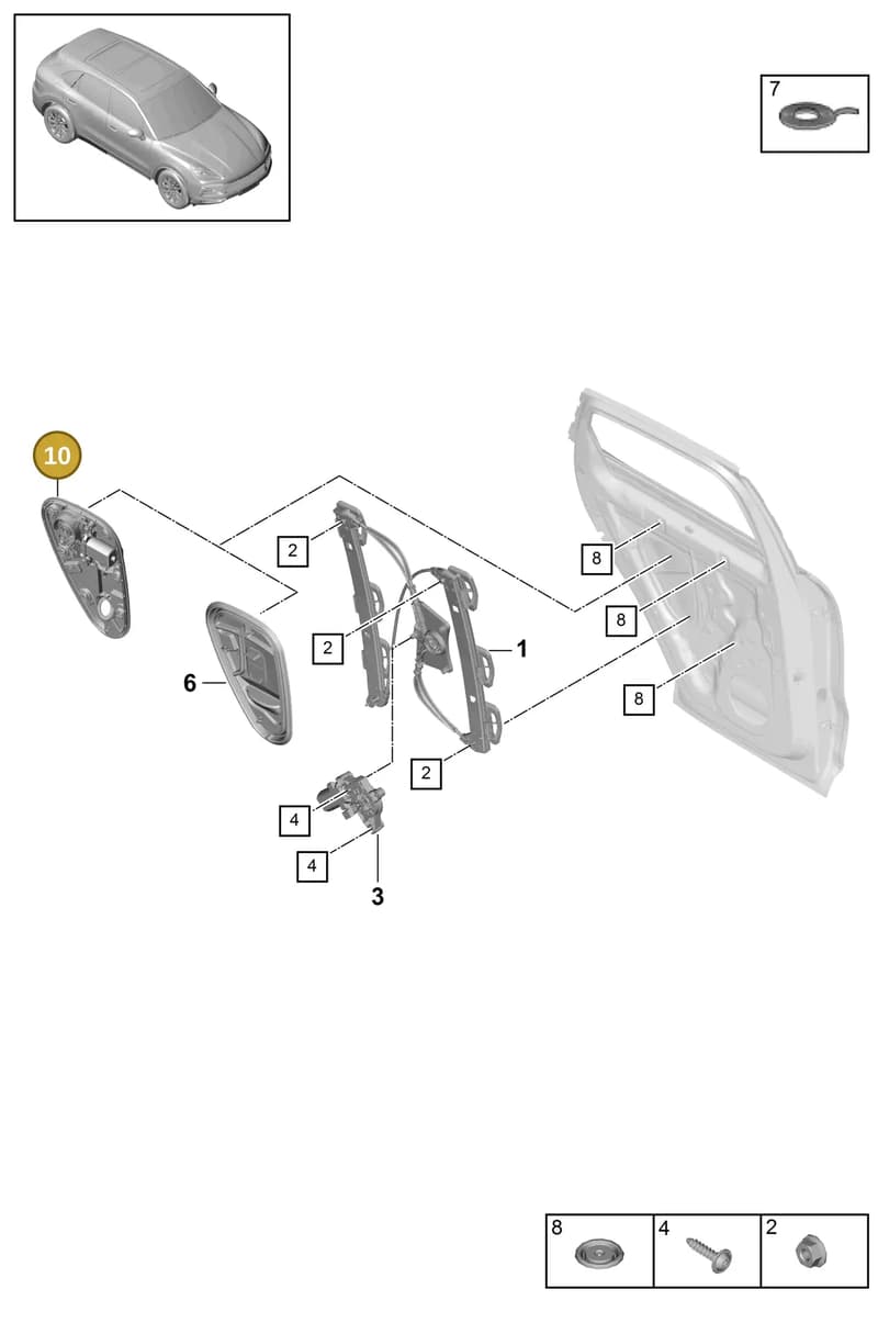 9Y0839003A — Porsche Cayenne (2017-2023) diagram p51804075, position 10