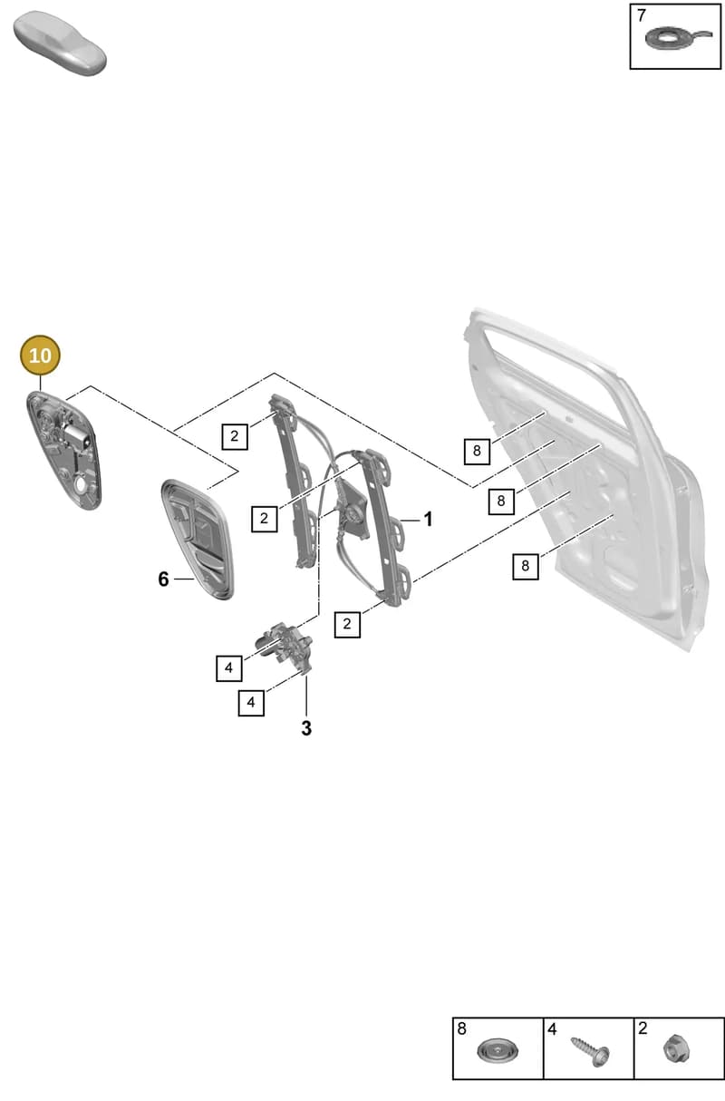 9Y0839003A — Porsche Cayenne Coupe (2023-2023) diagram p60804450, position 10