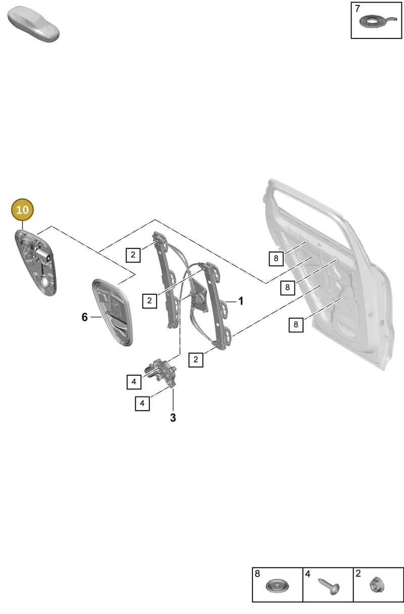9Y0839004A — Porsche Cayenne Coupe (2023-2023) diagram p60804400, position 10