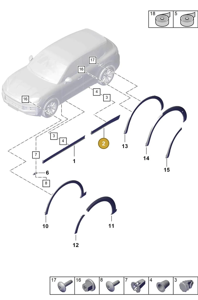 9Y0839095EYG2X — Porsche Cayenne Hybrid Coupe (2023-) diagram p60810300, position 2