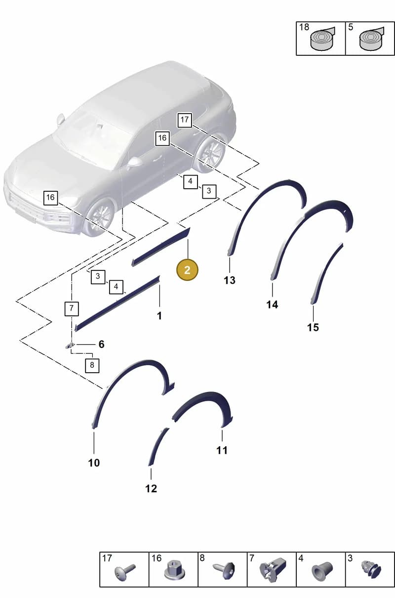 9Y0839096EYG2X — Porsche Cayenne Hybrid Coupe (2023-) diagram p60810350, position 2