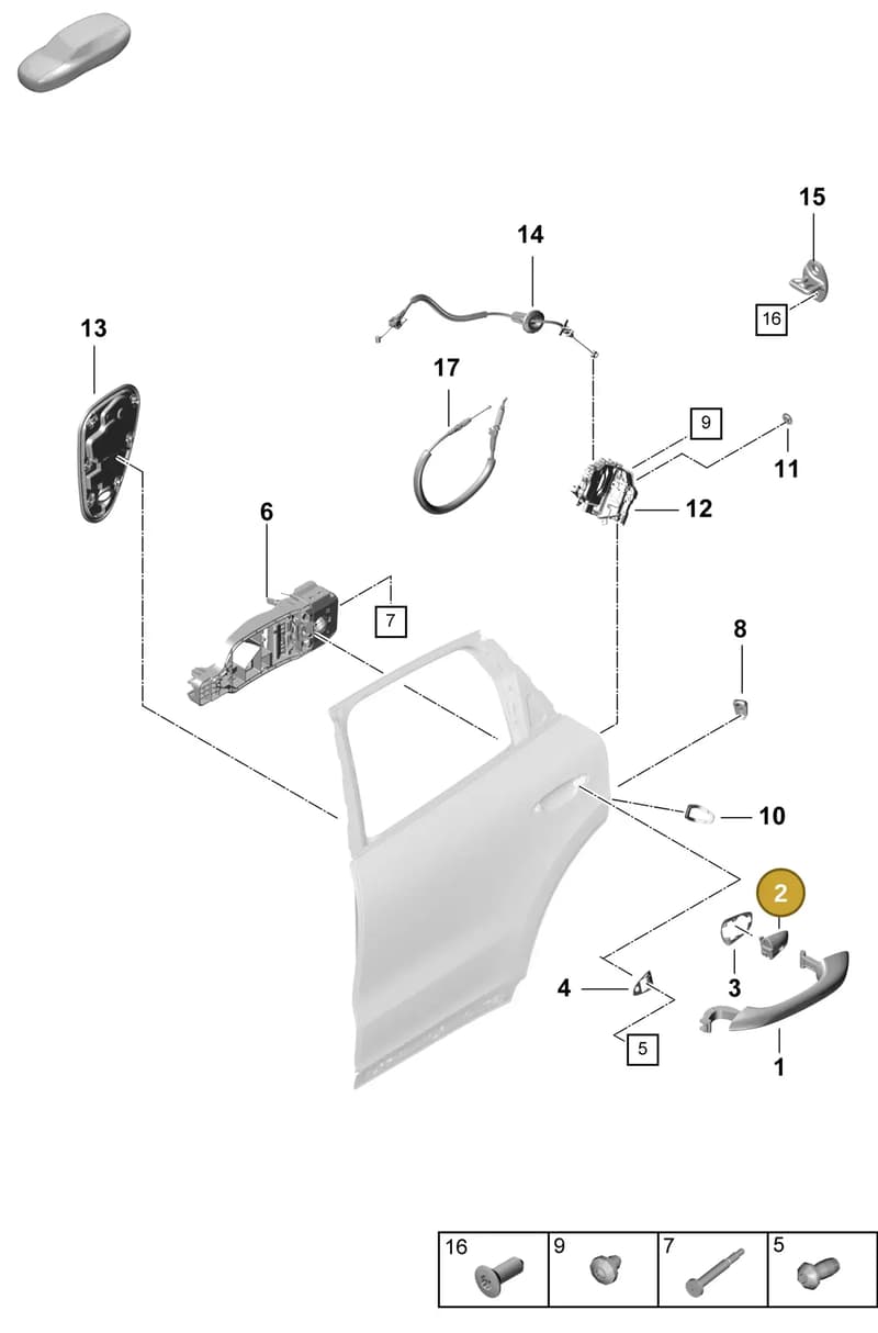 9Y0839329 — Porsche Cayenne Coupe (2023-2023) diagram p60804250, position 2