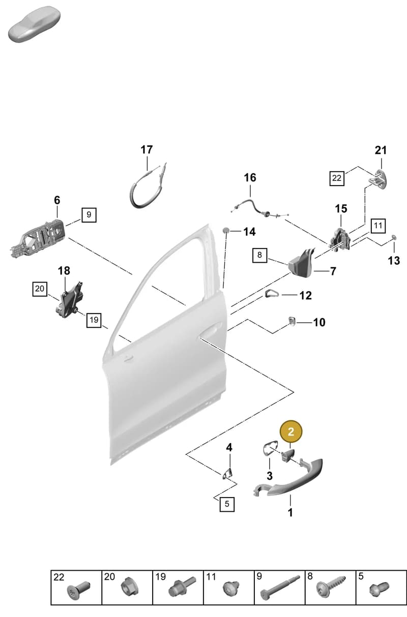 9Y0839330 — Porsche Cayenne Coupe (2023-2023) diagram p60804225, position 2