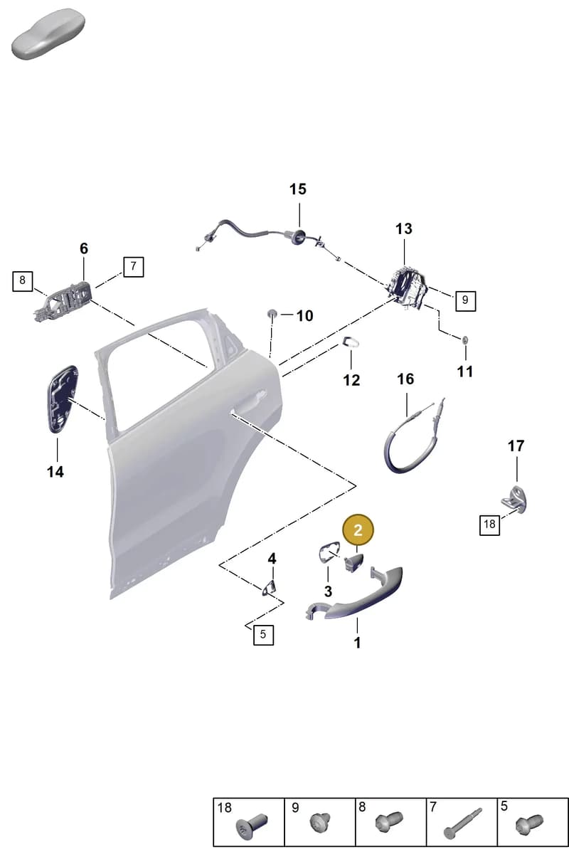 9Y0839330 — Porsche Cayenne Coupe (2023-2023) diagram p60804275, position 2