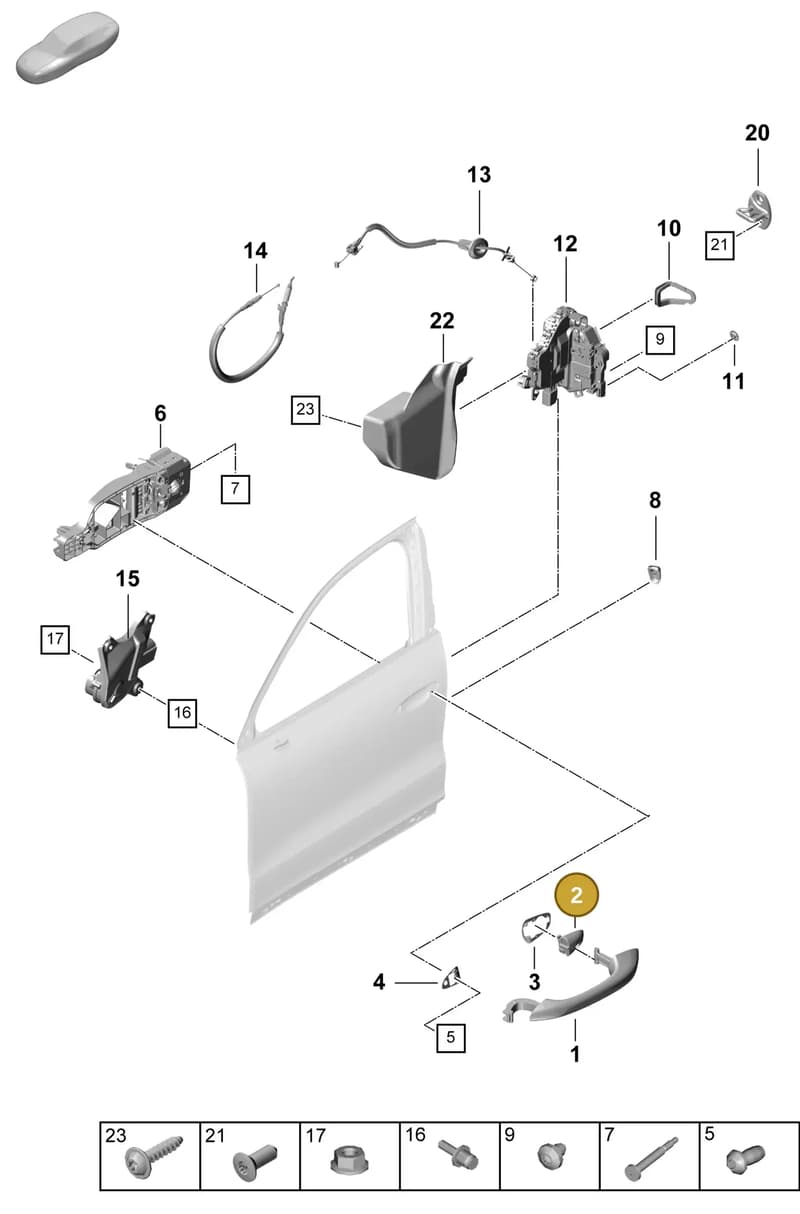 9Y0839330 — Porsche Cayenne Coupe (2023-2023) diagram p60804200, position 2