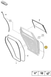 9Y0839717A Porsche Door Seal