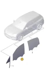 9Y0845021D Porsche Side Window